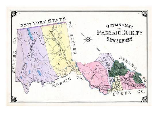 Map Of Passaic County 1877 - Population Growth And How Waste Is Managed In Passaic County